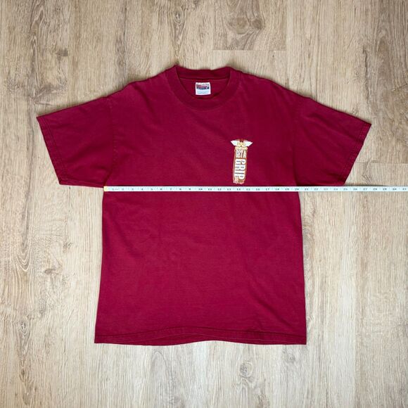 Vintage Harley Davidson HOG Rally Tee Get A Grip '99 Maroon Large Vintage Shirt - Picture 5 of 6